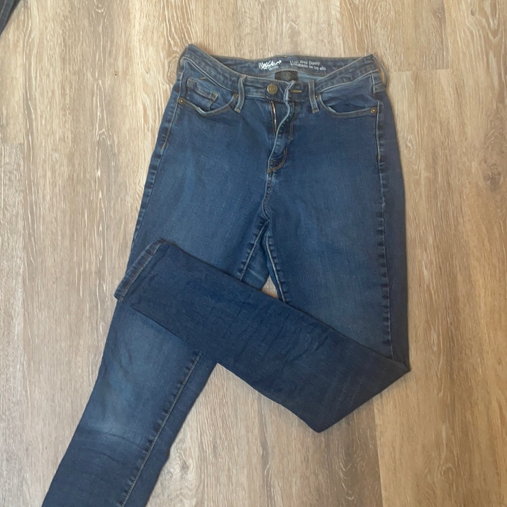 Stretchy comfort jeans, high rise, skinny fit